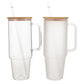 40oz  Glass Stanley Tumbler for sublimation Clear/Frosted