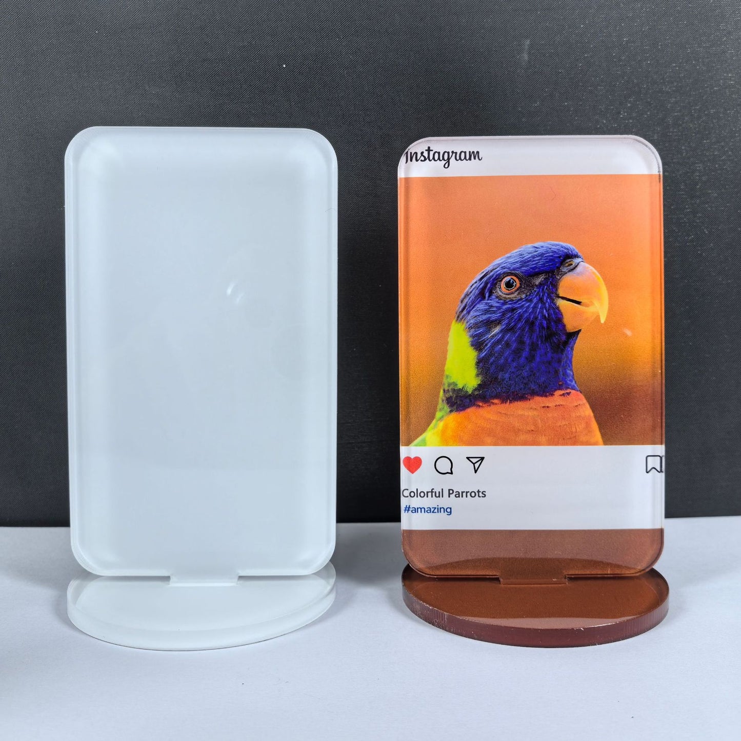 Sublimation Blank Acylic Frame with Base