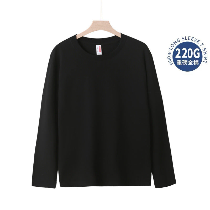 High Quality Cotton long sleeve shirts,not for Sublimation in 2color 7 sizes 220gsm thick