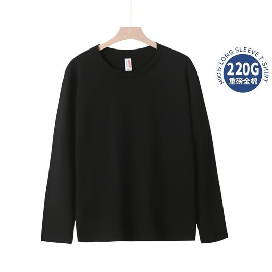 High Quality Cotton long sleeve shirts,not for Sublimation in 2color 7 sizes 220gsm thick
