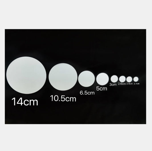 Sublimation blank alu inserts circle in different sizes