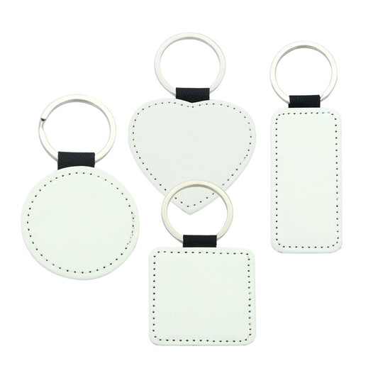 Pu  Leather Key Chains for Sublimation in 5 designs
