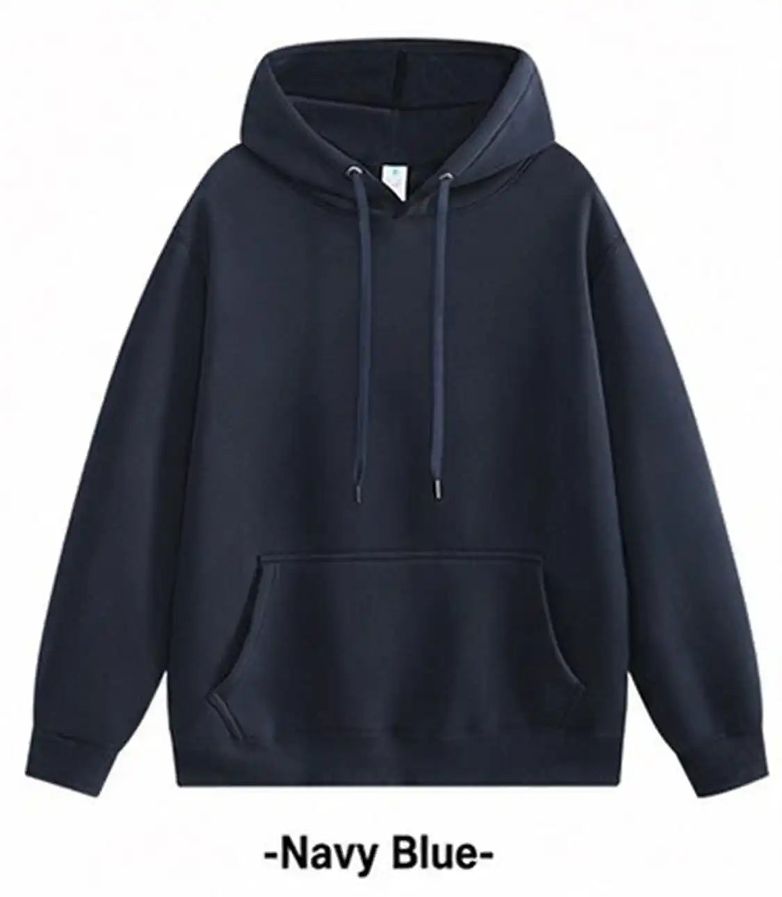 420gsm heavyweight cotton-blend blank hoodie in Navy Blue