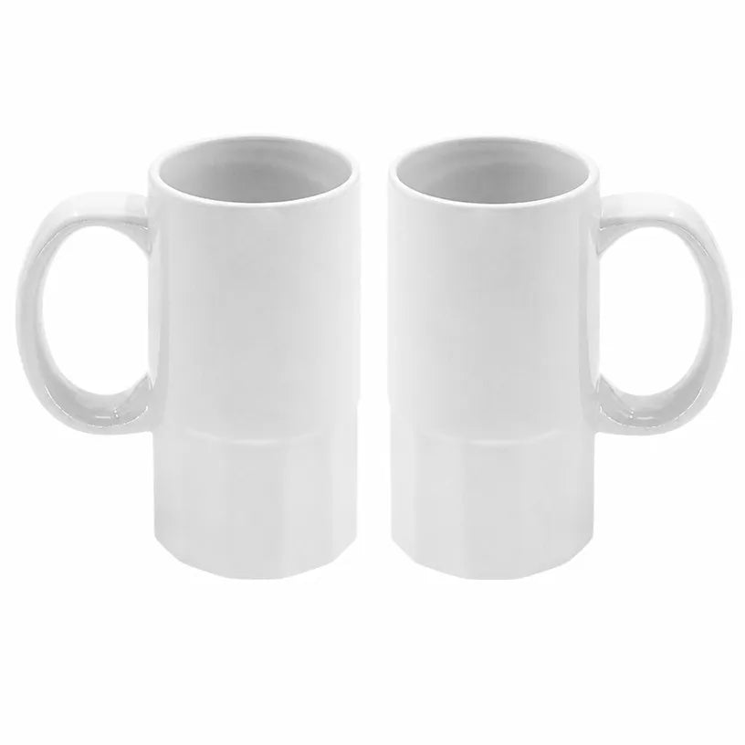 Sublimation Blank White Ceramic Mug - 530ml Large Capacity Beer Mug, Heat Transfer Blank