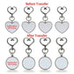 Sublimation Heart & Round Blank Metal Keychain - Custom Rotatable Pendant