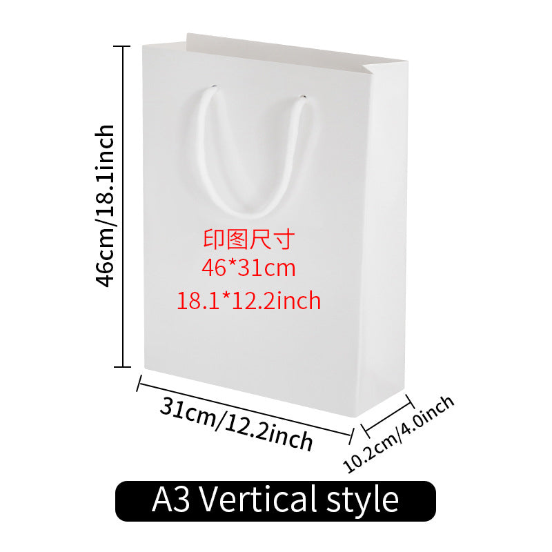 Sublimaiton Blank Paper Bag in 6 designs cardboard