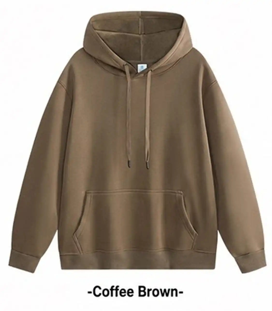 420gsm heavyweight cotton-blend blank hoodie in Coffee Brown