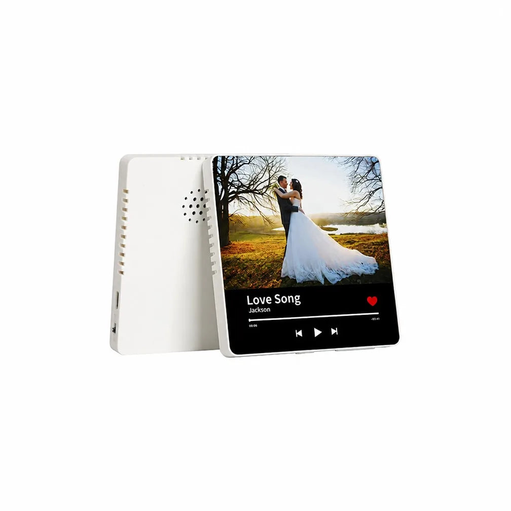 Custom 10x10x1cm Square Sublimation Blank Music Album Fridge Magnet - White