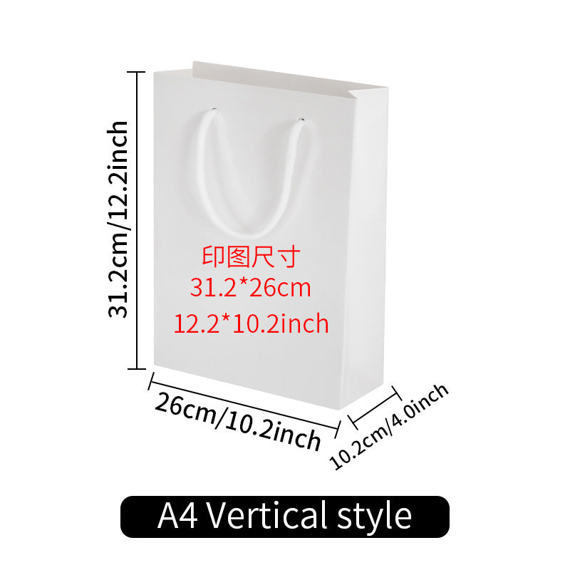 Sublimaiton Blank Paper Bag in 6 designs cardboard