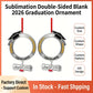 Sublimation Graduation Cap Metal Ornament - Custom Double-Sided Logo