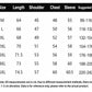 Size chart for the 420gsm hoodie, M to 5XL in centimetres