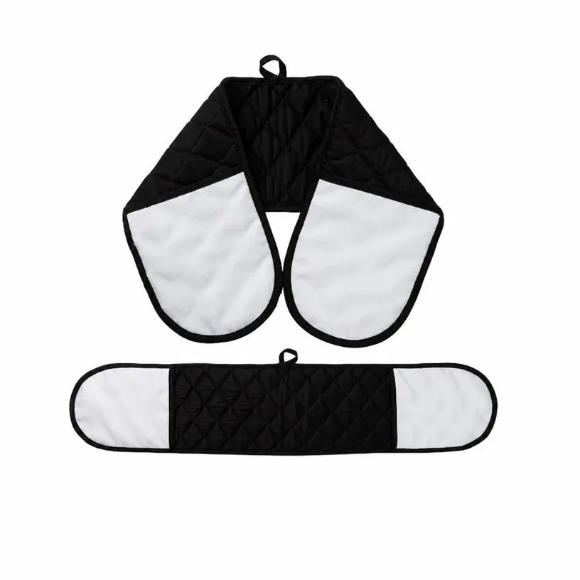 Sublimation Blank Double Oven Mitt - Polyester Heat Insulation Gloves, DIY Heat Transfer