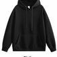 420gsm heavyweight cotton-blend blank hoodie in Black