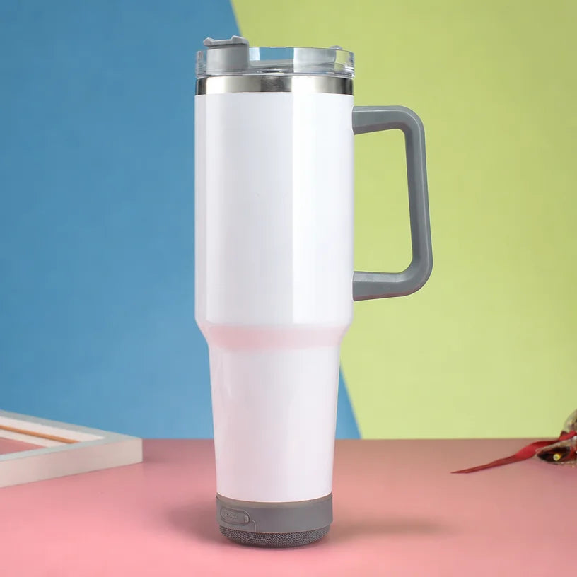 40oz Sublimation Blank Bluetooth Speaker Tumbler - Insulated Car Cup, 5 Colors