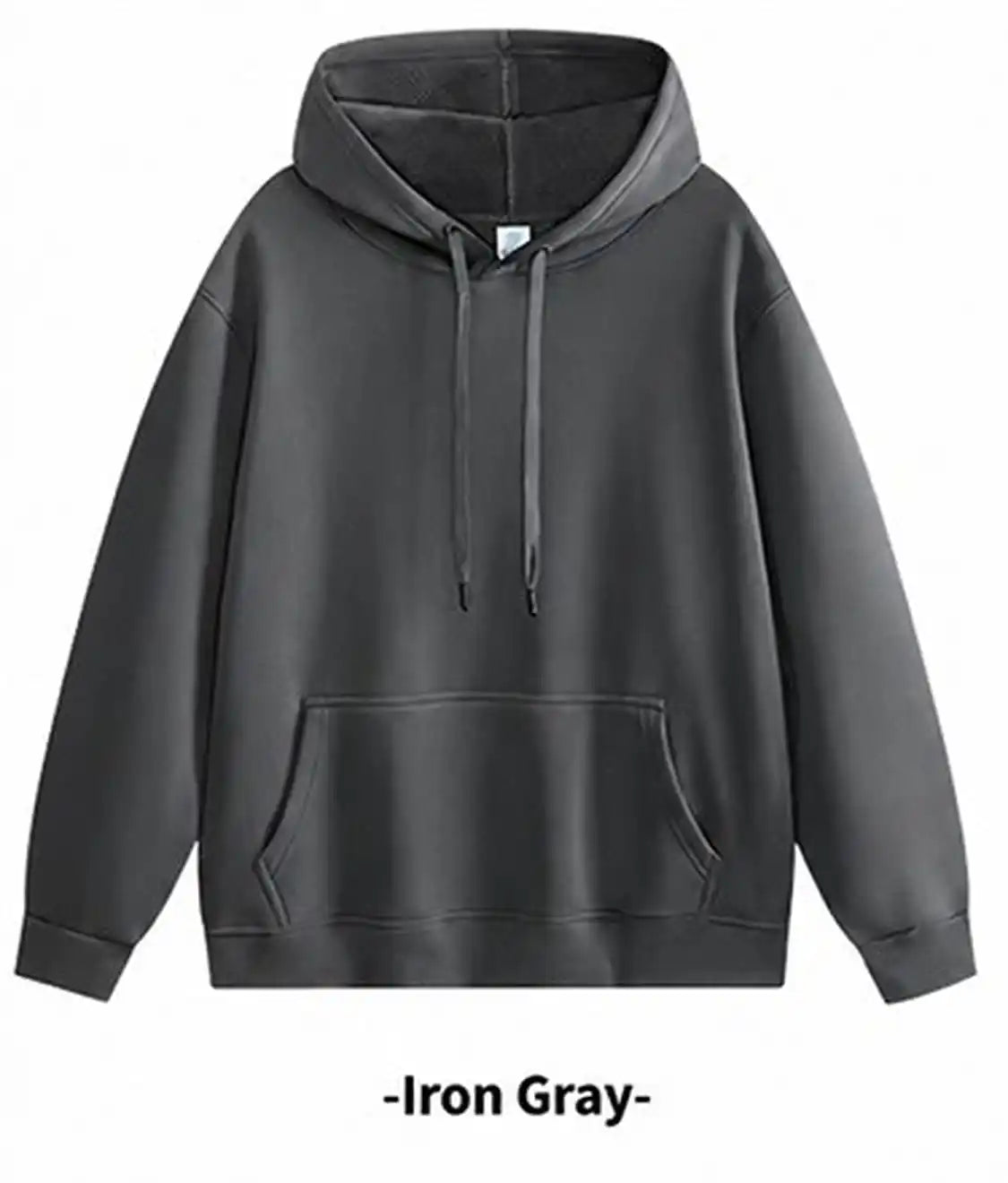 420gsm heavyweight cotton-blend blank hoodie in Iron Gray