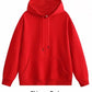 420gsm heavyweight cotton-blend blank hoodie in Chinese Red