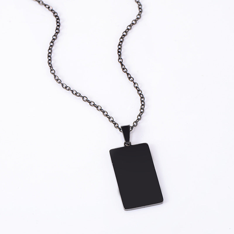 Blank Rectangle Necklace For Laser,not for sublimation in 4 color