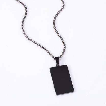 Blank Rectangle Necklace For Laser,not for sublimation in 4 color