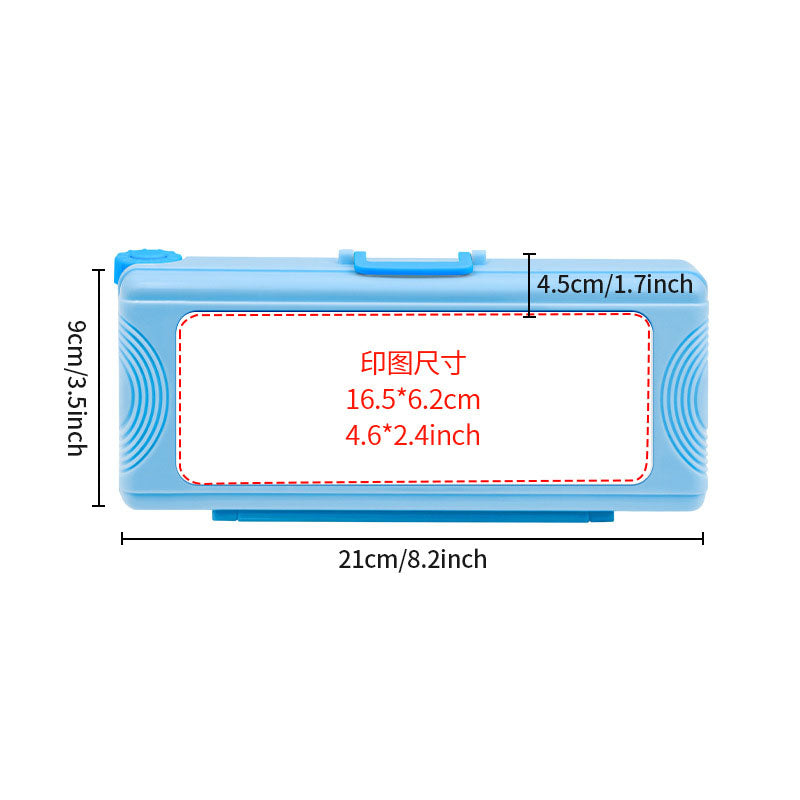 2025 New Sublimation blank double layer pencil box luggage box design