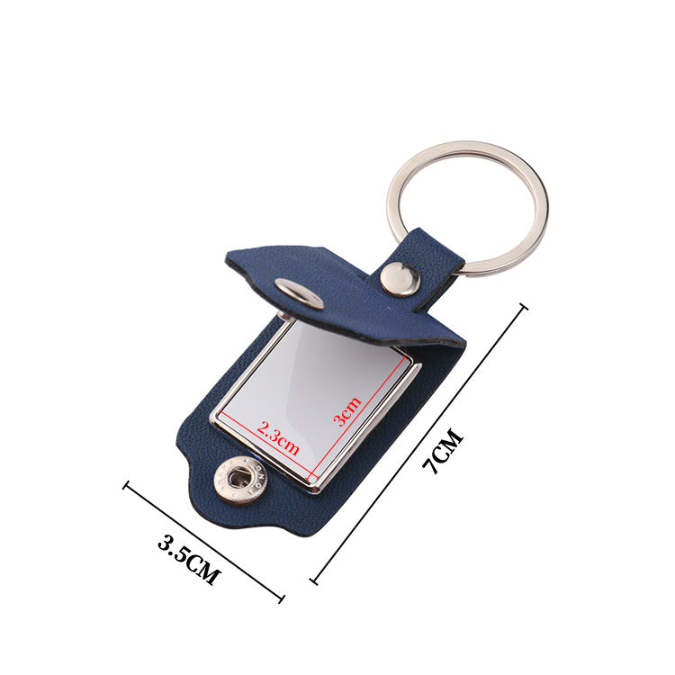 PU Leather Cover Blank For Laser,Inner Alu Insert For Sublimation Keychain In 4 colors