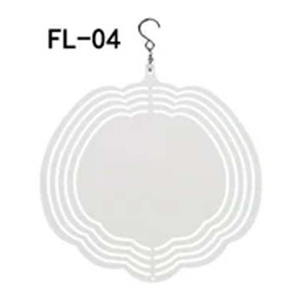 Aluminum Metal Sublimation  Blank  Wind Spinners 10/8 inches in 10 designs wholesale bulk factory Outdoor with hook and motor