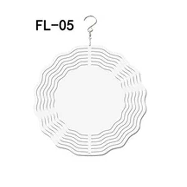 Aluminum Metal Sublimation  Blank  Wind Spinners 10/8 inches in 10 designs wholesale bulk factory Outdoor with hook and motor