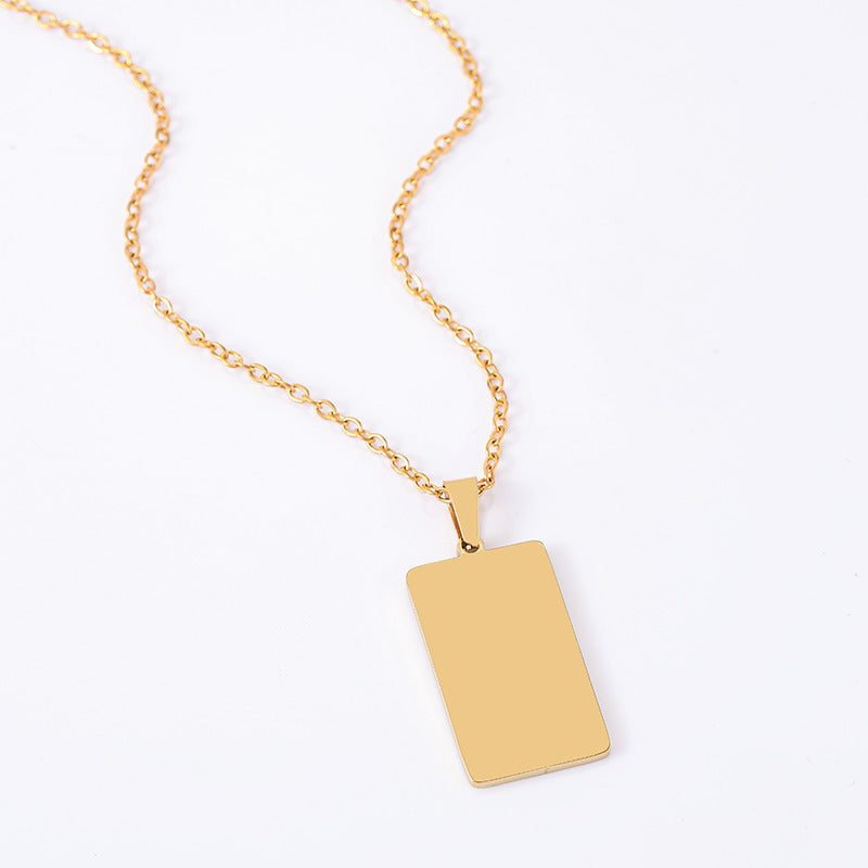 Blank Rectangle Necklace For Laser,not for sublimation in 4 color