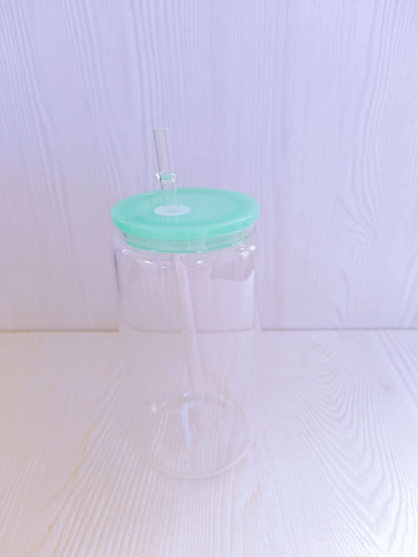 16oz clear glass mason can with color lid for sublimation in 5 colors