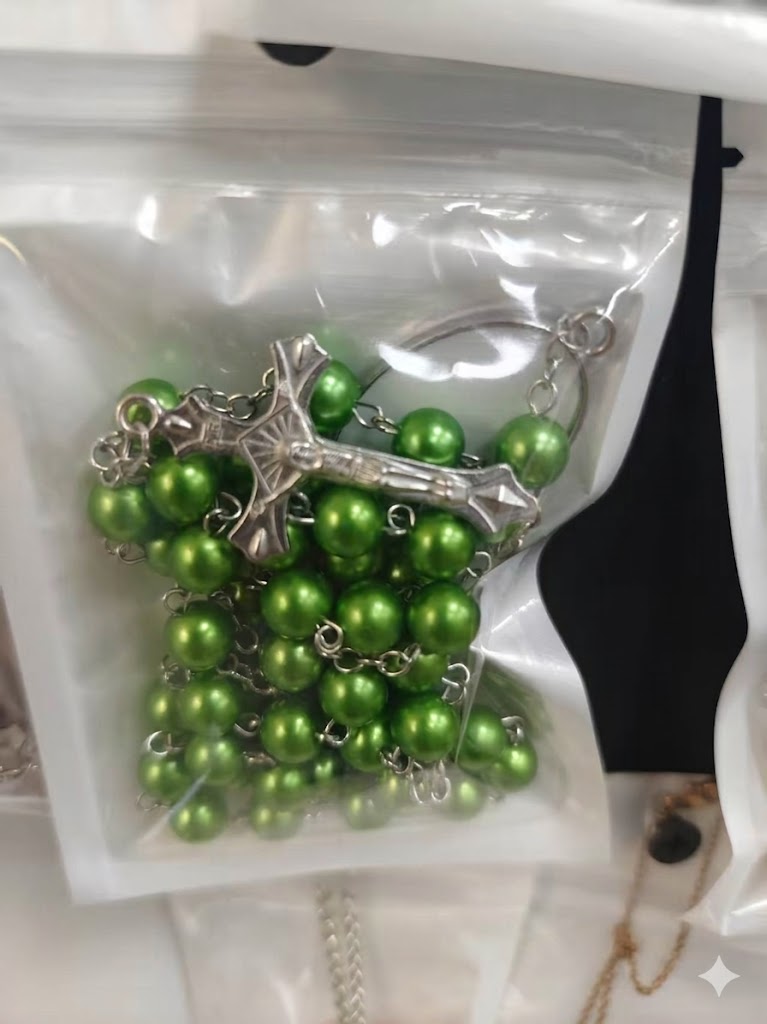 Bulk Sublimation Pearl-Like Rosary Necklaces 59beads for Personalized Gifts bulk in stock,fast shipping