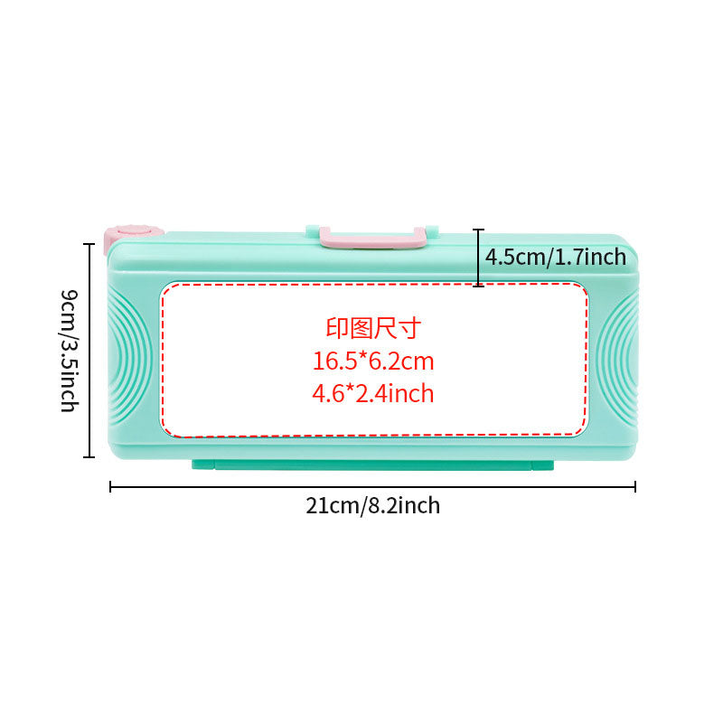 2025 New Sublimation blank double layer pencil box luggage box design