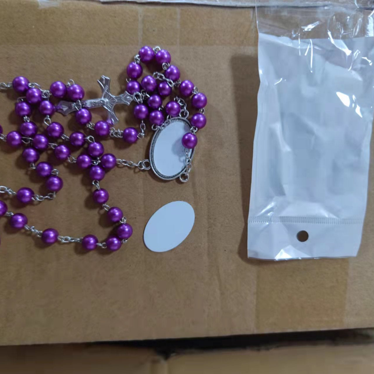 sublimation blank pearl like rosary necklace 59 beads in stock,8 colors in option - SP Sublimation