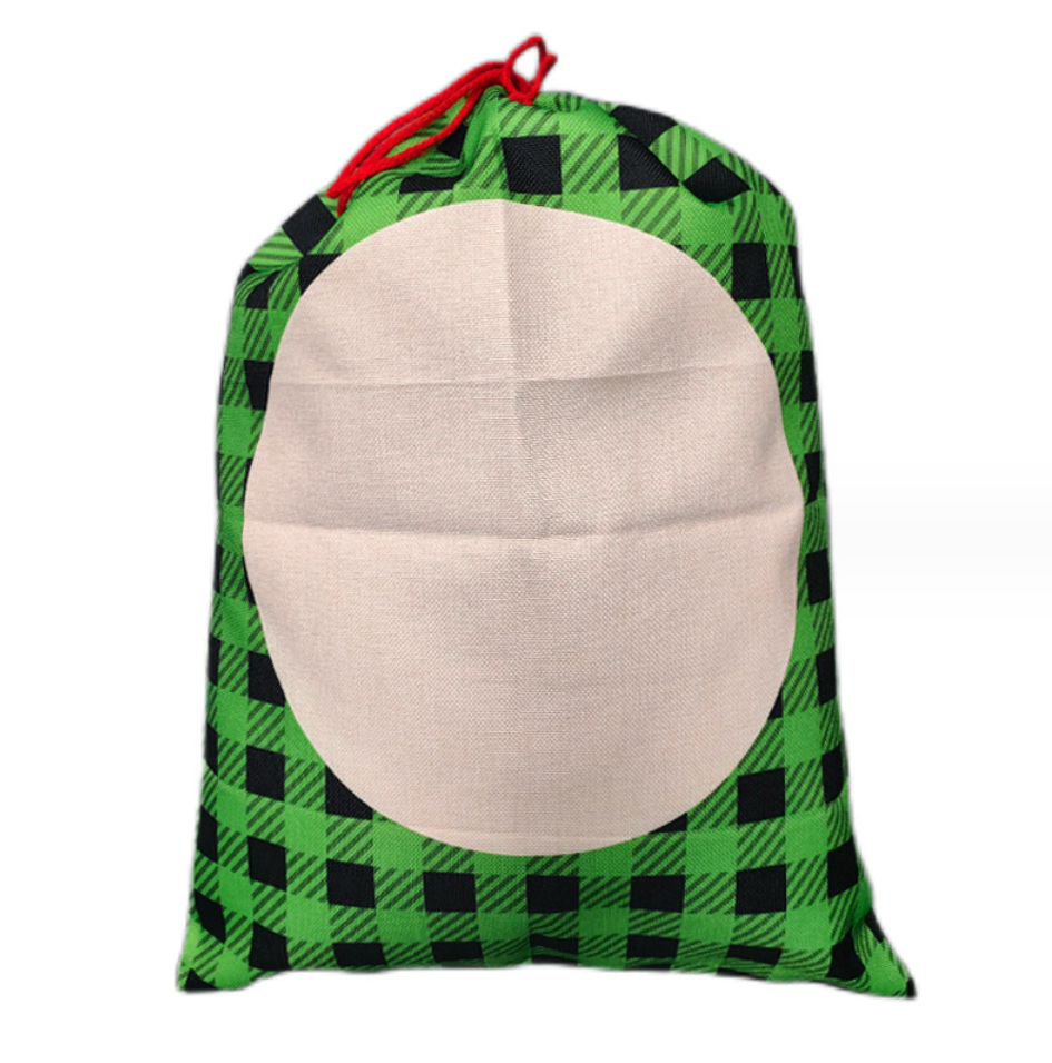 Sublimation Blanks Christmas Bags Blank Heat Transfer Christmas Jute Bags Double Sided Printing