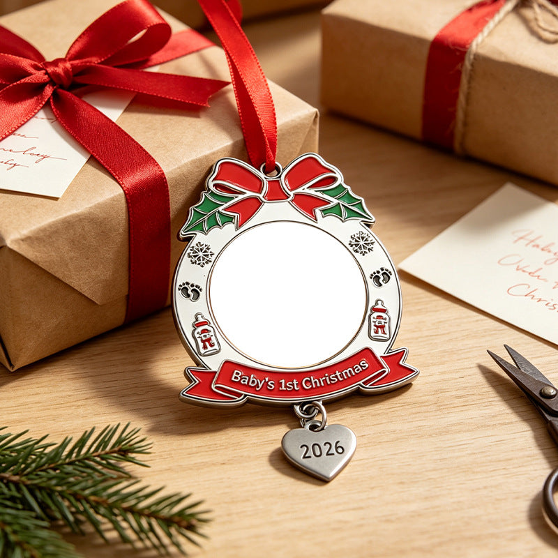 Sublimation Blank Christmas Ornaments - DIY Metal Photo Keepsake Ornament, Heat Transfer Christmas Tree Hanging Decor (2026)