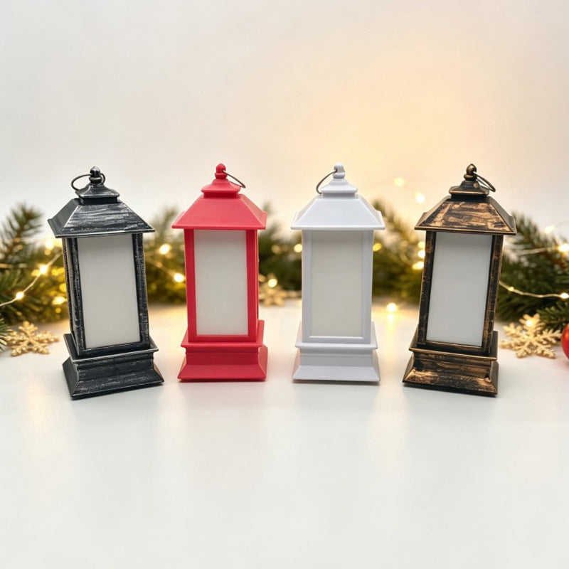 Sublimation Blank Christmas LED Lantern Night Light - 4-Panel 125mm DIY PET Panel