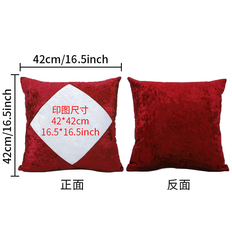 Sublimation Blank Pillowcase - Premium Gold Velvet & Plush DIY Cushion Cover for Heat Transfer