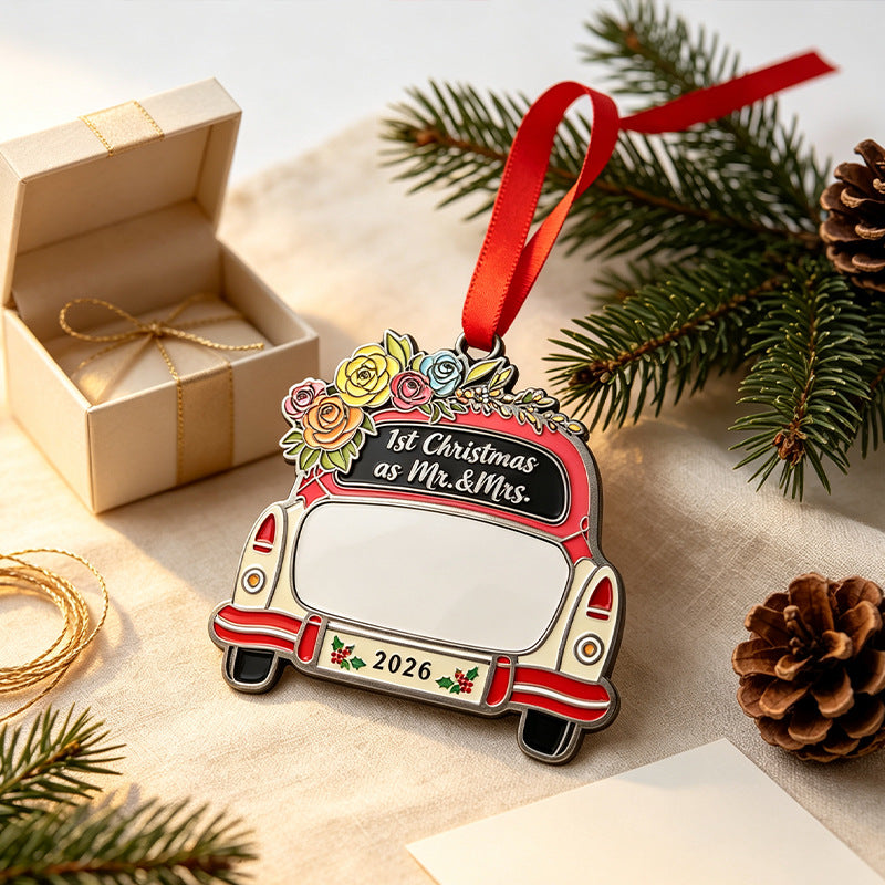 Sublimation Blank Christmas Ornaments - DIY Metal Photo Keepsake Ornament, Heat Transfer Christmas Tree Hanging Decor (2026)