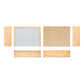 Wooden box components and glass top