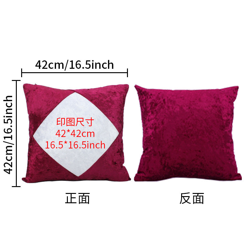 Sublimation Blank Pillowcase - Premium Gold Velvet & Plush DIY Cushion Cover for Heat Transfer