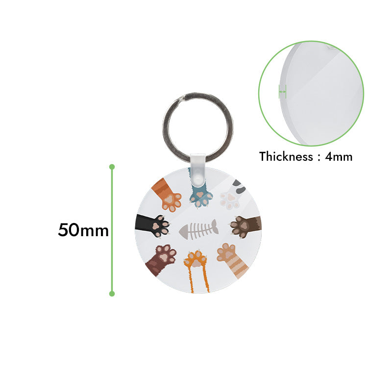 4mm acrylic sublimation keychain thickness example