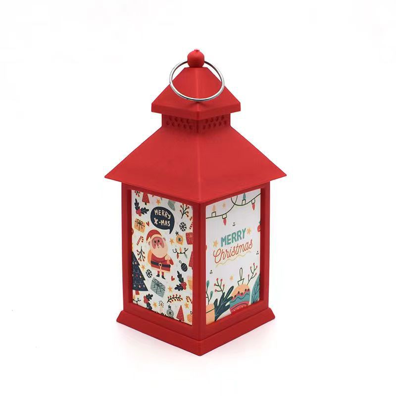 Sublimation Blank Christmas LED Lantern Night Light - 4-Sided DIY PET Panel