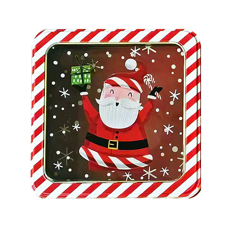 Christmas Tin Box with Window Lid | Printed Metal Gift Tin, 12 Festive Designs - Not a Sublimation Blank