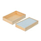 Open and closed wooden box examples