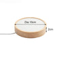 Sublimation Blank Wooden LED Night Light - USB Powered Heat Transfer Base with PET Sheet, DIY Custom (Round & Square)