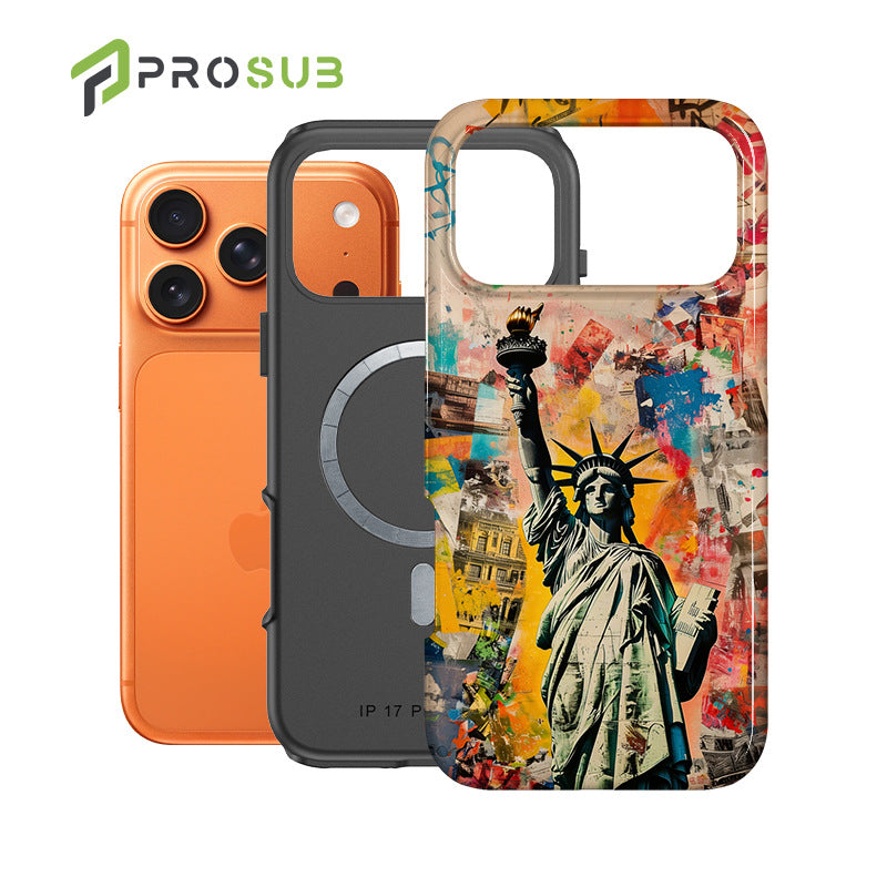 White blank magnetic phone case for iPhone 17 series