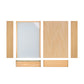 Large glass-top wooden box dimensions