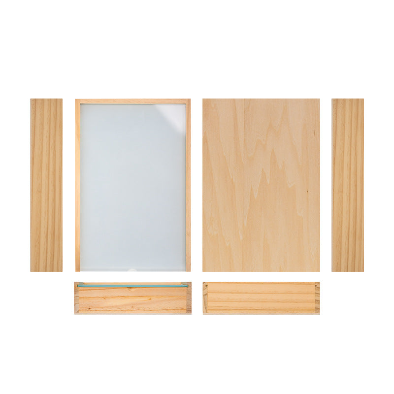 Large glass-top wooden box dimensions