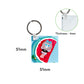 Square acrylic sublimation keychain example
