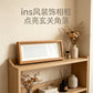 Walnut wood rectangular frame warm interior display