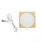 Sublimation Blank Wooden LED Night Light - USB Powered Heat Transfer Base with PET Sheet, DIY Custom (Round & Square)