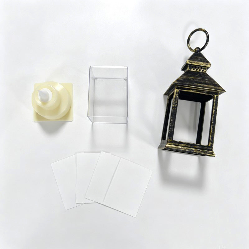 Sublimation Blank Christmas LED Lantern Night Light - 4-Sided DIY PET Panel